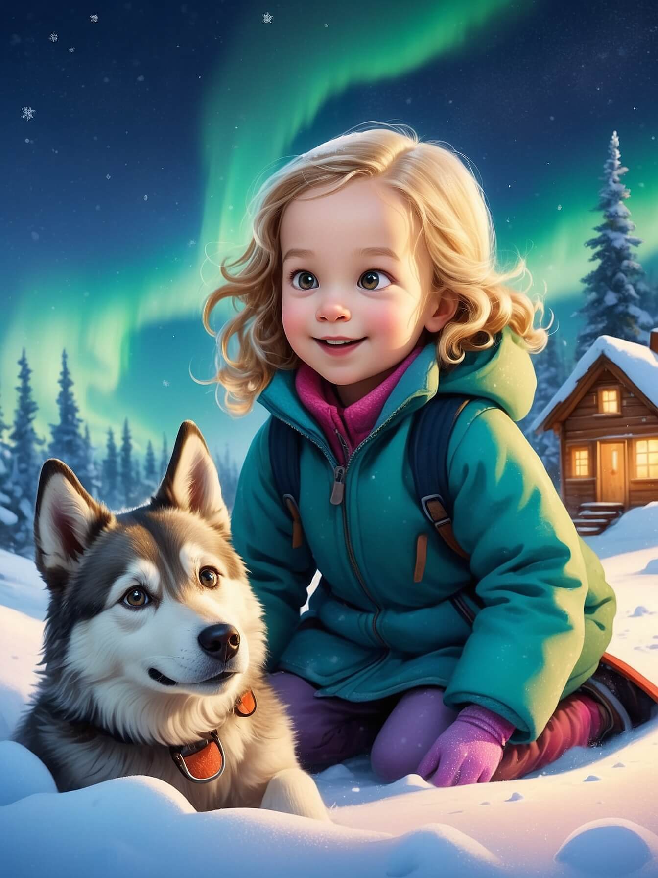 Example of a personalized children's book with custom character